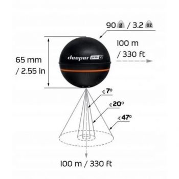 ECHOSONDA DEEPER PRO + 2 ORYGINAL SONAR WIFI NEW