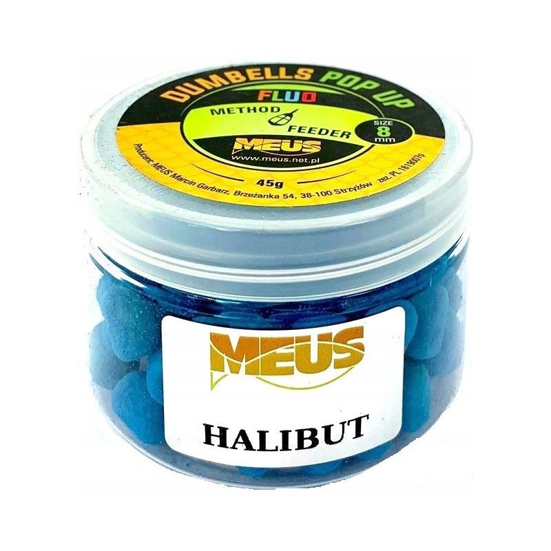 DUMBELLS MEUS FLUO POP UP 8mm 45g HALIBUT DUMBELLS MEUS FLUO POP UP 8mm 45g HALIBUT
