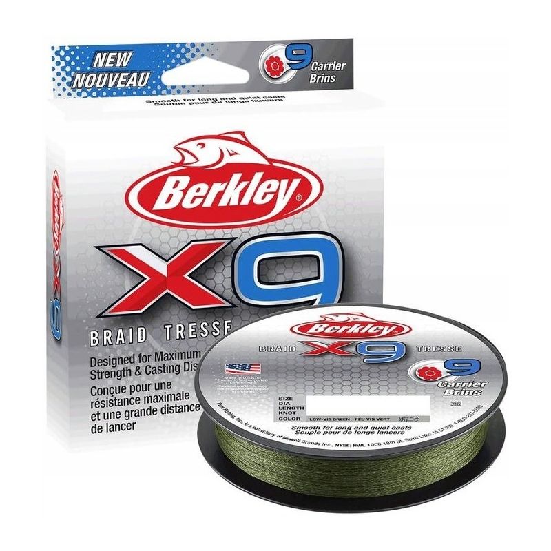 PLECIONKA BERKLEY X9 LOW GREEN 0,10mm 150m PLECIONKA BERKLEY X9 LOW GREEN 0,10mm 150m