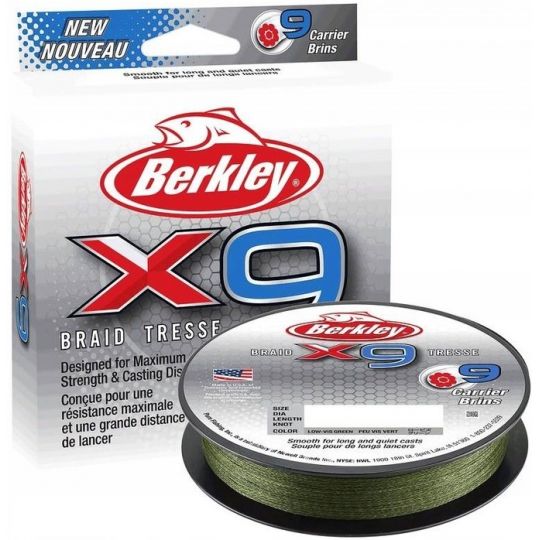 PLECIONKA BERKLEY X9 LOW GREEN 0,10mm 150m PLECIONKA BERKLEY X9 LOW GREEN 0,10mm 150m