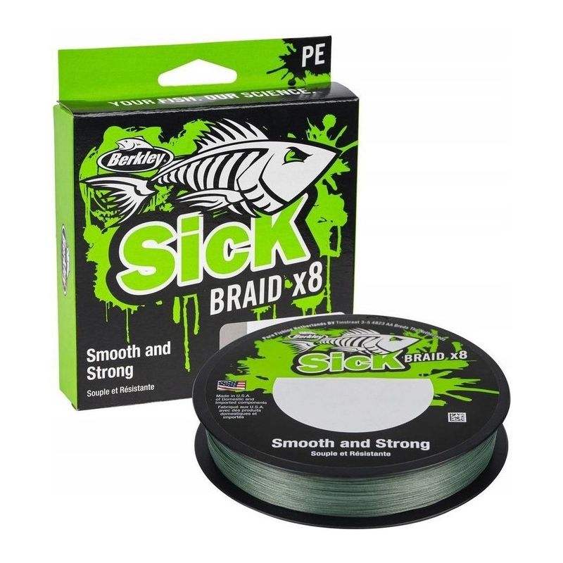PLECIONKA BERKLEY X8 SICK BRAID GREEN 0,10mm 150m PLECIONKA BERKLEY X8 SICK BRAID GREEN 0,10mm 150m