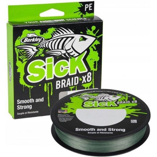PLECIONKA BERKLEY X8 SICK BRAID GREEN 0,10mm 150m PLECIONKA BERKLEY X8 SICK BRAID GREEN 0,10mm 150m