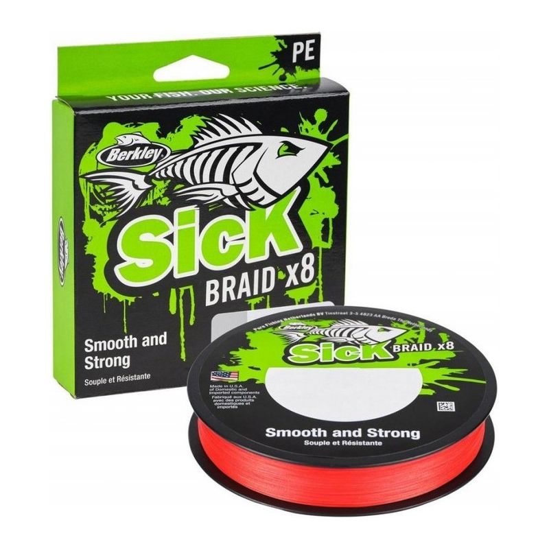PLECIONKA BERKLEY X8 SICK BRAID RED 0,06mm 150m PLECIONKA BERKLEY X8 SICK BRAID RED 0,06mm 150m