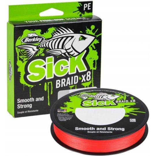 PLECIONKA BERKLEY X8 SICK BRAID RED 0,06mm 150m PLECIONKA BERKLEY X8 SICK BRAID RED 0,06mm 150m