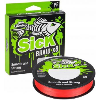 PLECIONKA BERKLEY SICK BRAID X8 0.08mm 150m RED