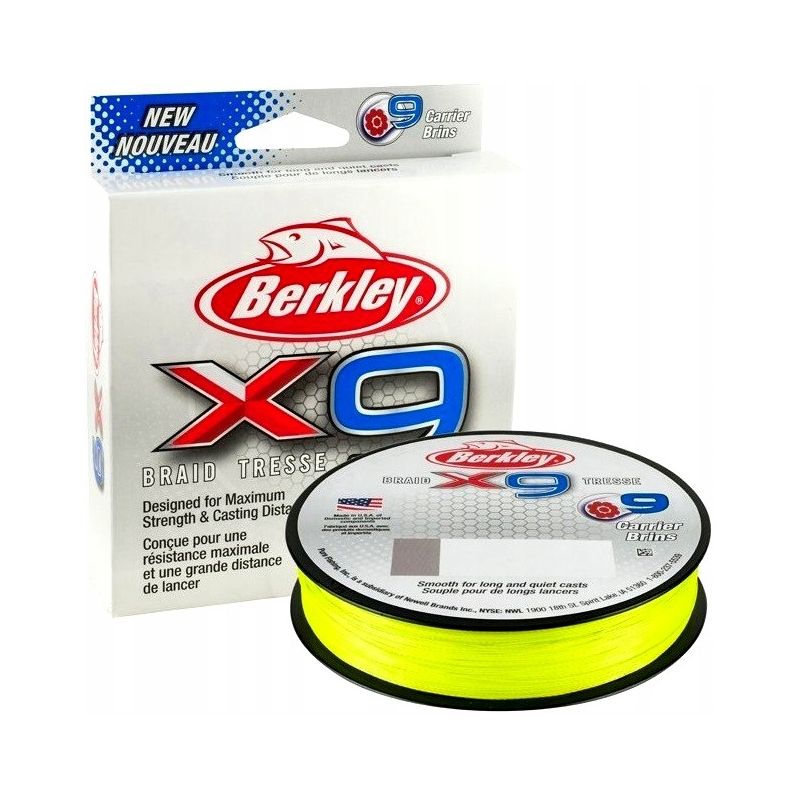 PLECIONKA BERKLEY X9 BRAID 0.06mm 150m FLUO GREEN PLECIONKA BERKLEY X9 BRAID 0.06mm 150m FLUO GREEN