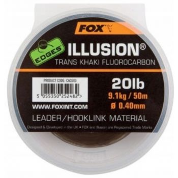 FLUOROCARBON FOX ILLUSION LEADER 0.50mm TRANS KHAK