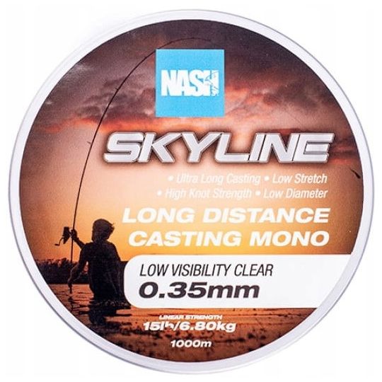 ŻYŁKA NASH SKYLINE MONO CLEAR 0,35mm 1000m 15lb ŻYŁKA NASH SKYLINE MONO CLEAR 0,35mm 1000m 15lb