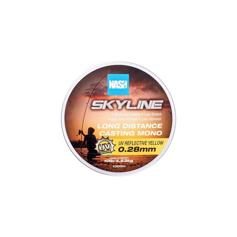 ŻYŁKA NASH SKYLINE MONO UV YELLOW 0,28mm 1000m 10l ŻYŁKA NASH SKYLINE MONO UV YELLOW 0,28mm 1000m 10l
