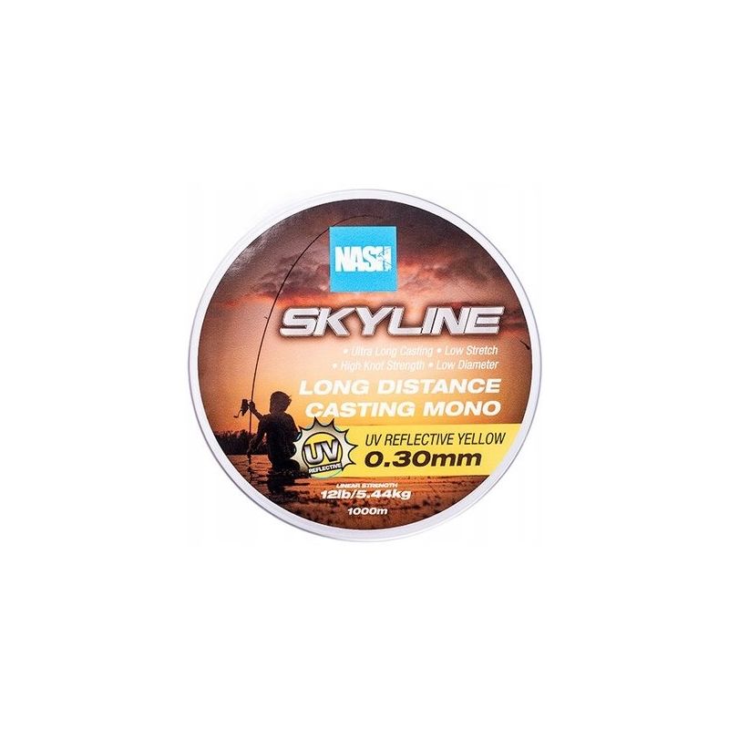 ŻYŁKA NASH SKYLINE MONO UV YELLOW 0,30mm 1000m 12l ŻYŁKA NASH SKYLINE MONO UV YELLOW 0,30mm 1000m 12l