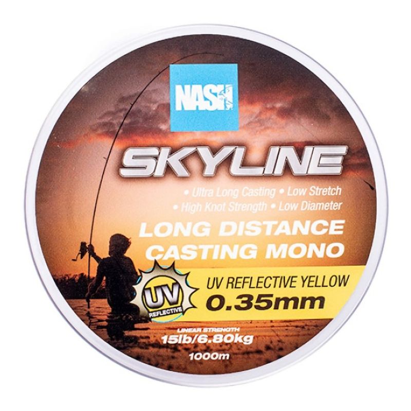 ŻYŁKA NASH SKYLINE MONO UV YELLOW 0,35mm 1000m 15l ŻYŁKA NASH SKYLINE MONO UV YELLOW 0,35mm 1000m 15l
