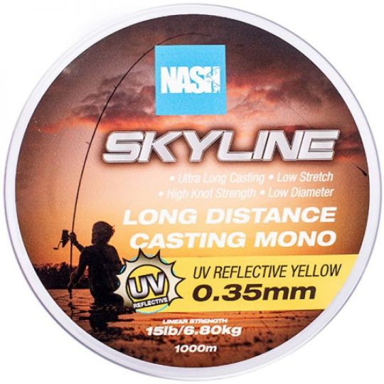 ŻYŁKA NASH SKYLINE MONO UV YELLOW 0,35mm 1000m 15l ŻYŁKA NASH SKYLINE MONO UV YELLOW 0,35mm 1000m 15l