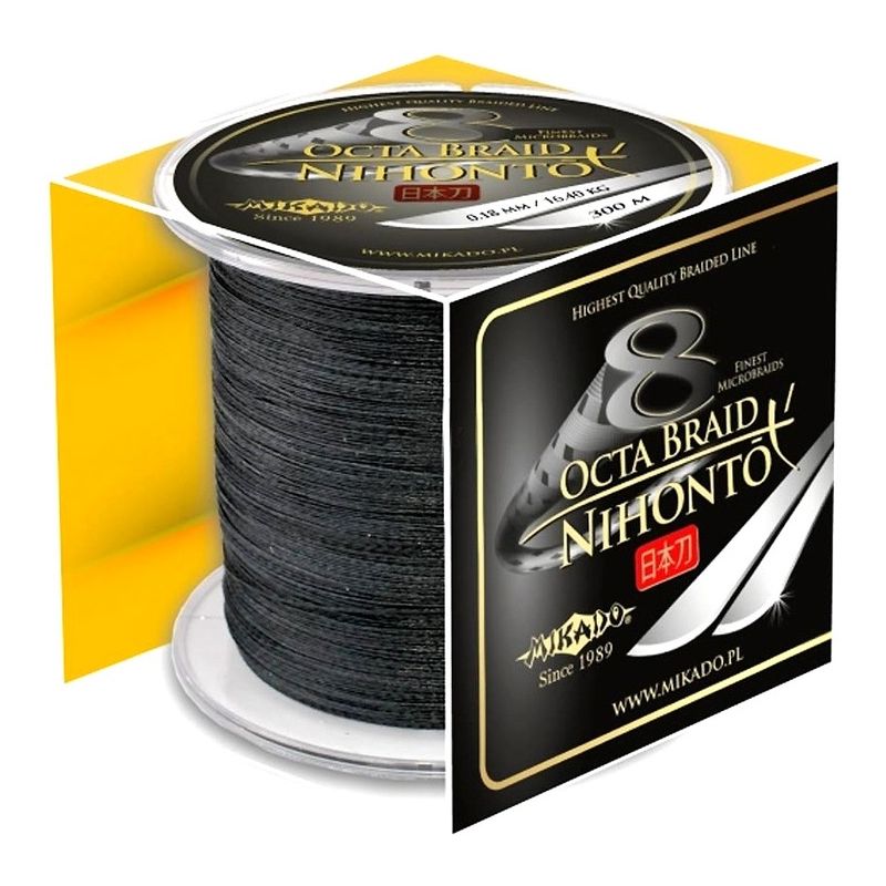 PLECIONKA NIHONTO OCTA BRAID 300M BLACK 0.50mm PLECIONKA NIHONTO OCTA BRAID 300M BLACK 0.50mm