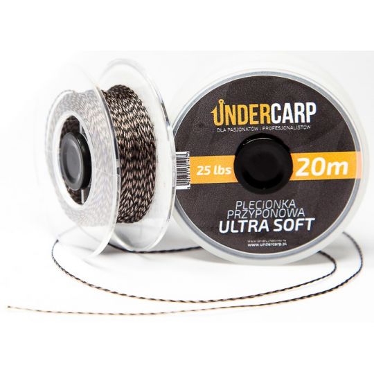 Plecionka przyponowa 20 m/25 lbs ULTRA SOFT brązow