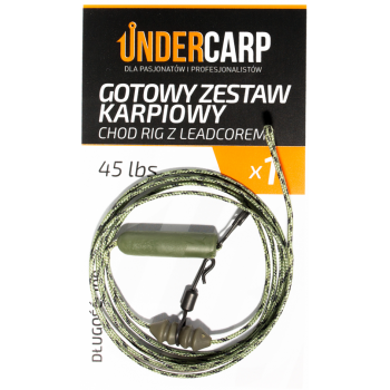 Gotowy zestaw karpiowy Chod Rig z leadcorem 45 lbs