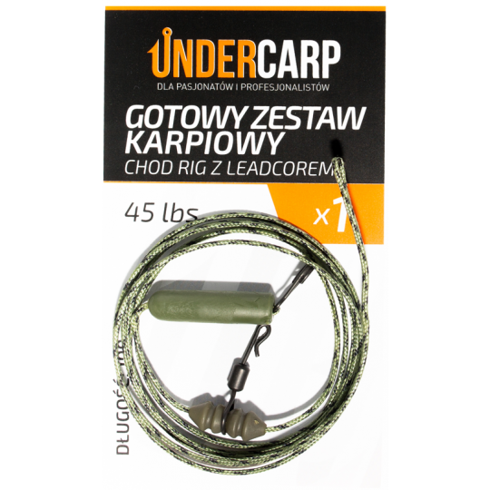 Gotowy zestaw karpiowy Chod Rig z leadcorem 45 lbs Gotowy zestaw karpiowy Chod Rig z leadcorem 45 lbs