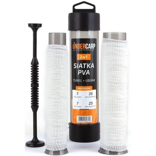 TUNEL UNDERCARP SIATKA PVA 2w1 + UBIJAK 25mm 35mm TUNEL UNDERCARP SIATKA PVA 2w1 + UBIJAK 25mm 35mm