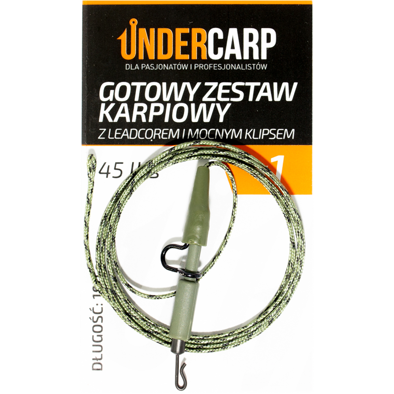 Gotowy zestaw karpiowy z leadcorem i mocnym klipse Gotowy zestaw karpiowy z leadcorem i mocnym klipse