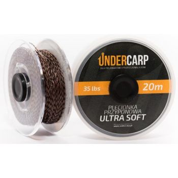 Plecionka przyponowa 20 m/35 lbs ULTRA SOFT – brąz