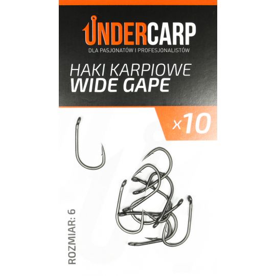 Teflonowe haki karpiowe WIDE GAPE 6 Teflonowe haki karpiowe WIDE GAPE 6