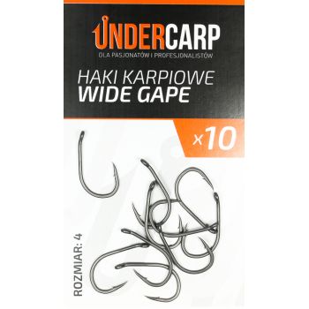 Teflonowe haki karpiowe WIDE GAPE 4