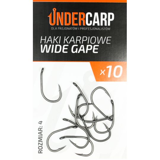 Teflonowe haki karpiowe WIDE GAPE 4 Teflonowe haki karpiowe WIDE GAPE 4