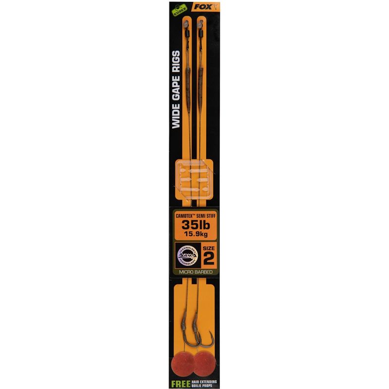 PRZYPON FOX WIDE GAPE CAMOTEX SEMI STIFF 2 35lb PRZYPON FOX WIDE GAPE CAMOTEX SEMI STIFF 2 35lb