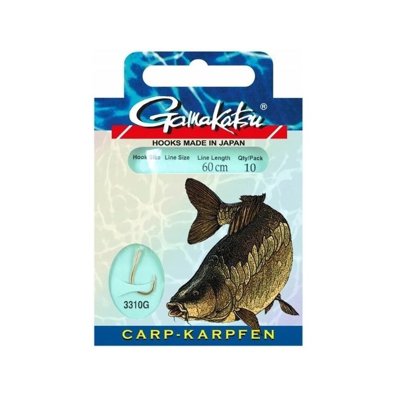 HACZYKI WIĄZANE GAMAKATSU CARP 3310G 6 0.28mm 60cm HACZYKI WIĄZANE GAMAKATSU CARP 3310G 6 0.28mm 60cm