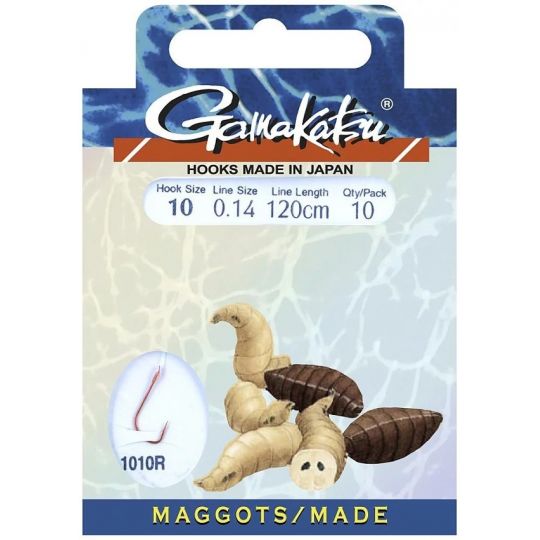 HACZYKI WIĄZANE GAMAKATSU MAGGOTS RED 10 0.14mm HACZYKI WIĄZANE GAMAKATSU MAGGOTS RED 10 0.14mm