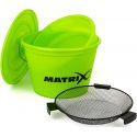 WIADRO MATRIX Z POKRYWĄ + SITO BUCKET SET LIME 20L