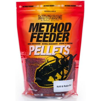 PELLET MIVARDI METHOD FEEDER 750g KRYL ROBIN RED