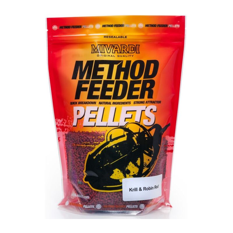 PELLET MIVARDI METHOD FEEDER 750g KRYL ROBIN RED PELLET MIVARDI METHOD FEEDER 750g KRYL ROBIN RED