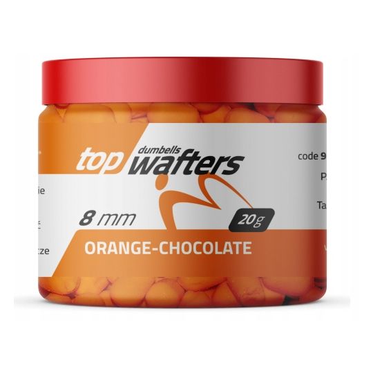 DUMBELLS MATCH PRO WAFTERS ORANGE CHOCO 8mm 20g DUMBELLS MATCH PRO WAFTERS ORANGE CHOCO 8mm 20g