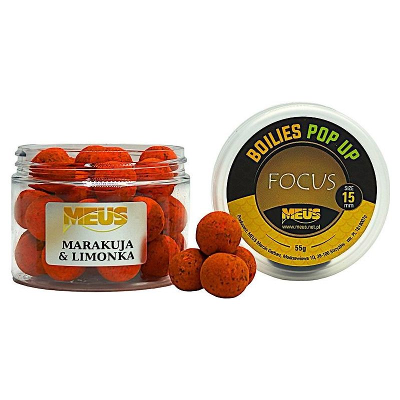 KULKI MEUS POP UP FOCUS 55g 15mm MARAKUJA LIMONKA KULKI MEUS POP UP FOCUS 55g 15mm MARAKUJA LIMONKA