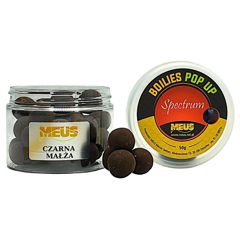KULKI MEUS POP UP SPECTRUM 12mm 50g MAŁŻA CZARNA KULKI MEUS POP UP SPECTRUM 12mm 50g MAŁŻA CZARNA