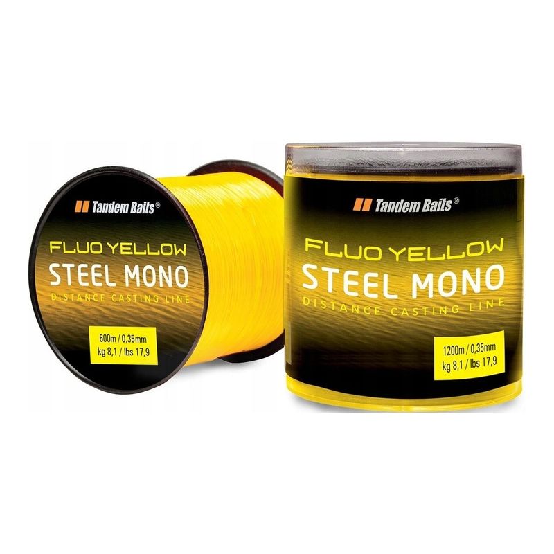 ŻYŁKA TANDEM BAITS STEEL MONO FLUO 600m 0,35mm ŻÓŁ ŻYŁKA TANDEM BAITS STEEL MONO FLUO 600m 0,35mm ŻÓŁ