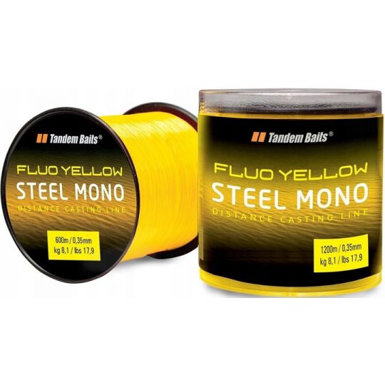 ŻYŁKA TANDEM BAITS STEEL MONO FLUO 600m 0,35mm ŻÓŁ ŻYŁKA TANDEM BAITS STEEL MONO FLUO 600m 0,35mm ŻÓŁ