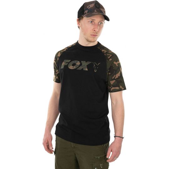 KOSZULKA T-SHIRT FOX RAGLAN BLACK CAMO ROZMIAR XXL