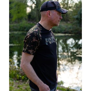 KOSZULKA T-SHIRT FOX RAGLAN BLACK CAMO ROZMIAR XXL