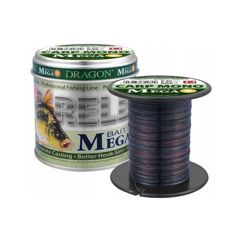 ŻYŁKA DRAGON MEGABAITS CARP MONO CAMOU 600m 0.25mm ŻYŁKA DRAGON MEGABAITS CARP MONO CAMOU 600m 0.25mm