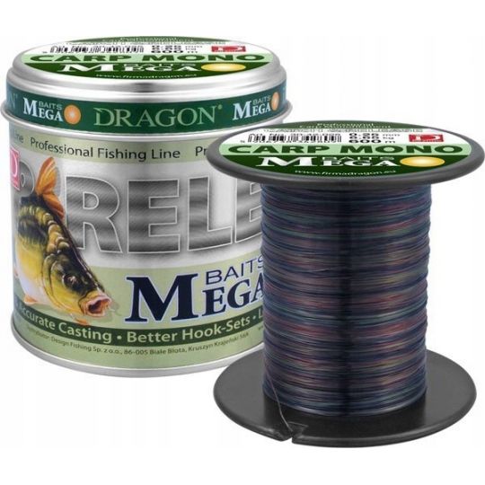 ŻYŁKA DRAGON MEGABAITS CARP MONO CAMOU 600m 0.25mm ŻYŁKA DRAGON MEGABAITS CARP MONO CAMOU 600m 0.25mm
