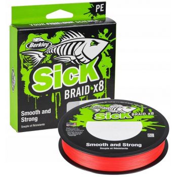 PLECIONKA BERKLEY SICK BRAID X8 0.12mm 150m RED