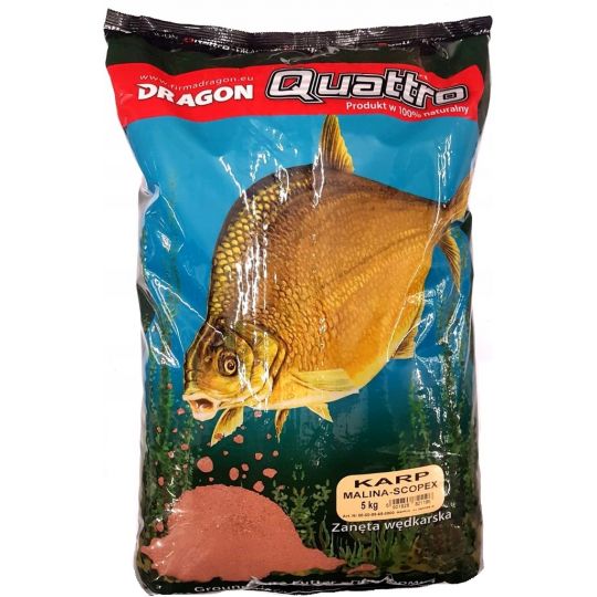 ZANĘTA DRAGON QUATTRO KARP MALINA SCOPEX 5kg
