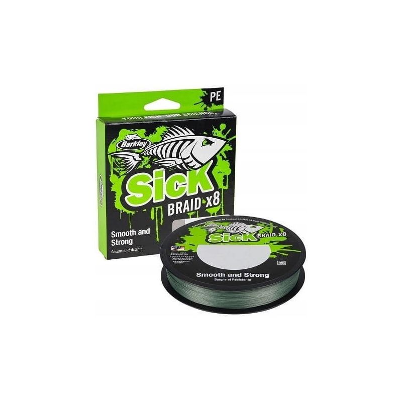 PLECIONKA BERKLEY X8 SICK BRAID GREEN 0,08mm 150m PLECIONKA BERKLEY X8 SICK BRAID GREEN 0,08mm 150m