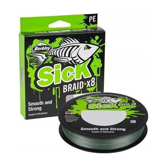 PLECIONKA BERKLEY X8 SICK BRAID GREEN 0,08mm 150m PLECIONKA BERKLEY X8 SICK BRAID GREEN 0,08mm 150m