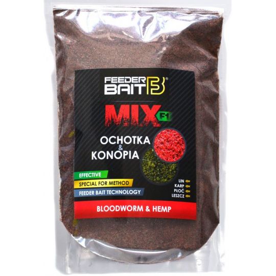 ZANĘTA FEEDER BAIT MIX F1 OCHOTKA KONOPIE 800g ZANĘTA FEEDER BAIT MIX F1 OCHOTKA KONOPIE 800g