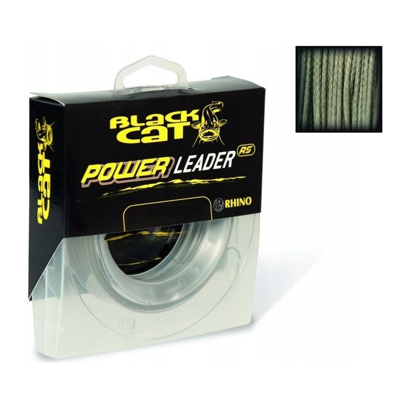 PLECIONKA BLAC K CAT POWER LEADER 1.20mm 20m 100kg PLECIONKA BLAC K CAT POWER LEADER 1.20mm 20m 100kg
