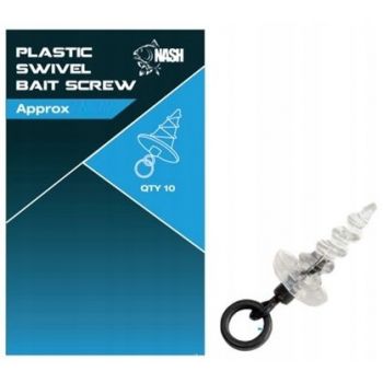WKRĘT PLASTIKOWY NASH SWIVEL BAIT SCREW 13mm