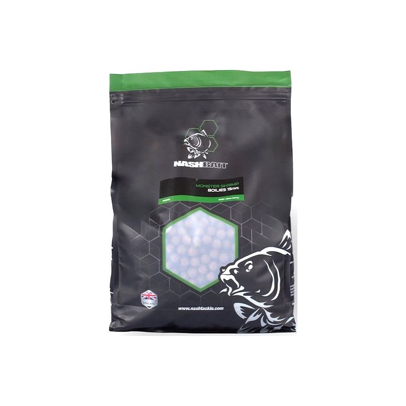 KULKI NASH MONSTER SHRIMP BOILIES 15mm 5kg KULKI NASH MONSTER SHRIMP BOILIES 15mm 5kg