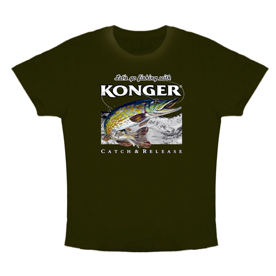 KOSZULKA KONGER SZCZUPAK ZIELONA L KOSZULKA KONGER SZCZUPAK ZIELONA L